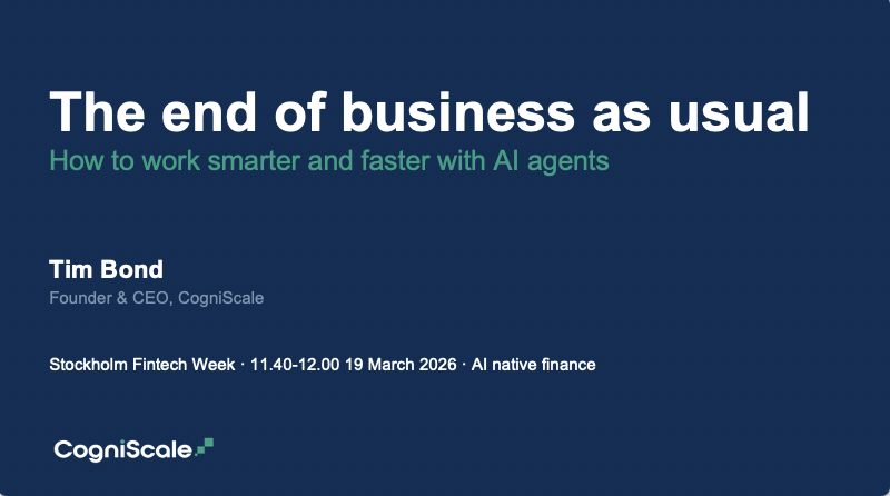 Presentation: The end of business as usual